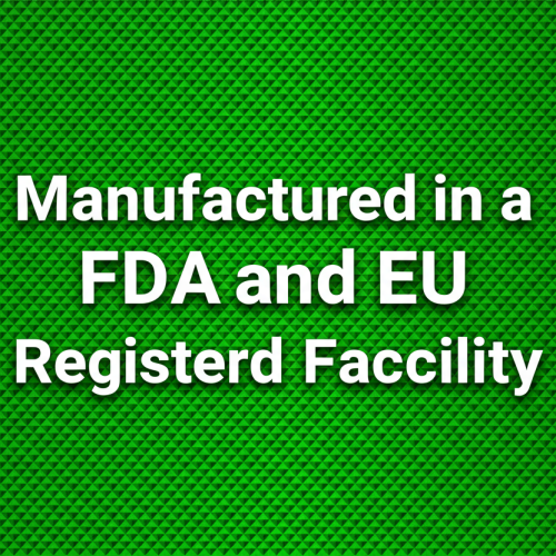 Manufactured in FDA and EU Registered Facility.